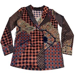 House of‎ Harlow 1960 x Revolve Arthur Patchwork Pajama Kimono Top Size XS